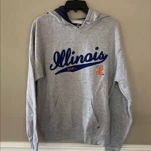 J. America University Illinois Gray and Blue Hoodie